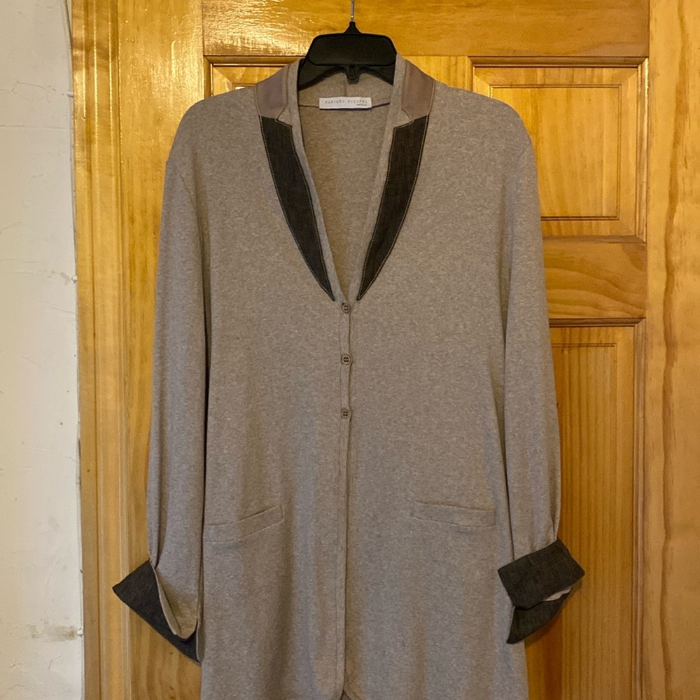 Fabiana Fillippi Cotton Linen Silk Longer Cardigan Never Used